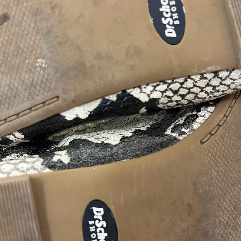 Dr Scholls No Chill Size 7 Brown Snake Print Slip On Be Free Comfort Shoe - Picture 10 of 11